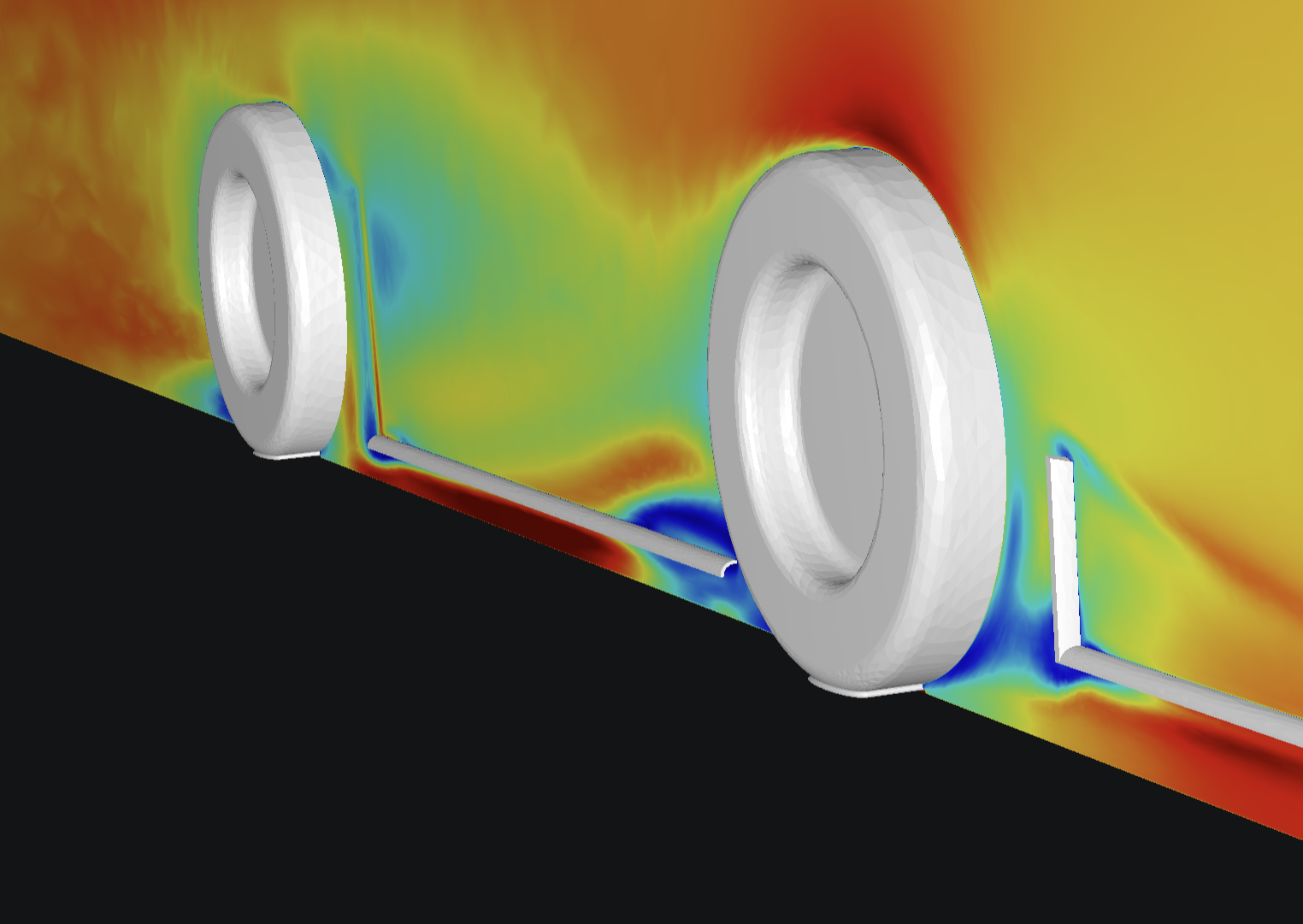 CFD flow visualization section.